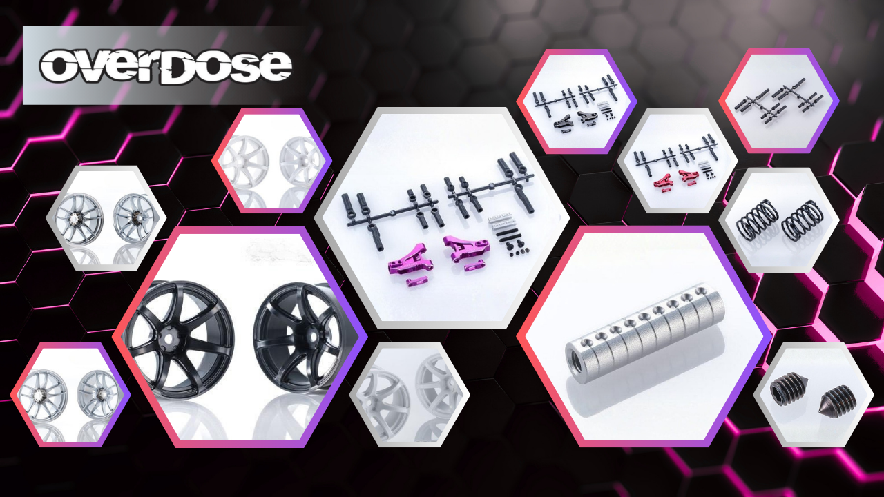 New Pre Order from OVERDOSE: Complete Chassis Enhancement Lineup from Arms to Wheels and Springs