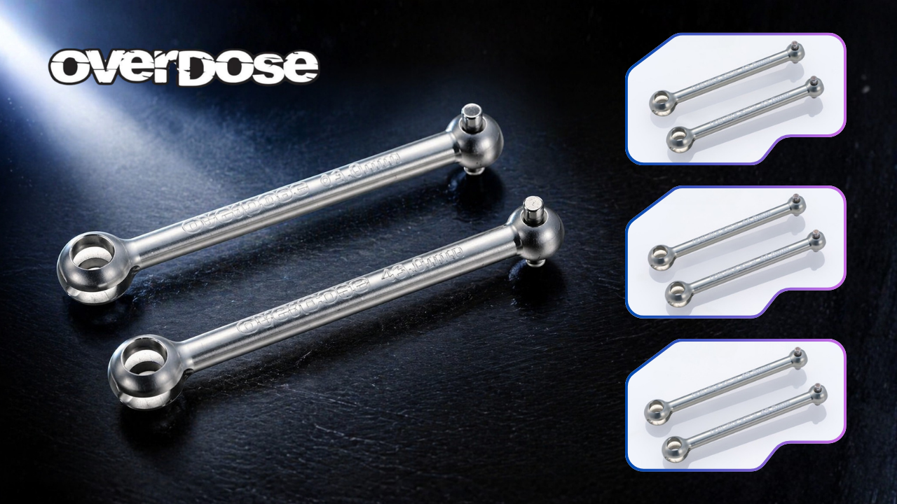 New Pre Order from OVERDOSE: Lightweight Aluminum Shafts Cut Rotating Mass for Instant Throttle