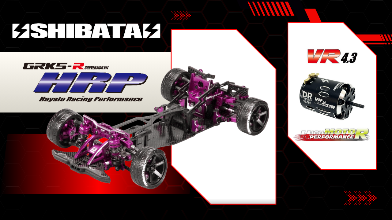 New Pre Order from SHIBATA: GRK5-R Conversion Chassis Kits and VR4.3 Motor Line Highlights