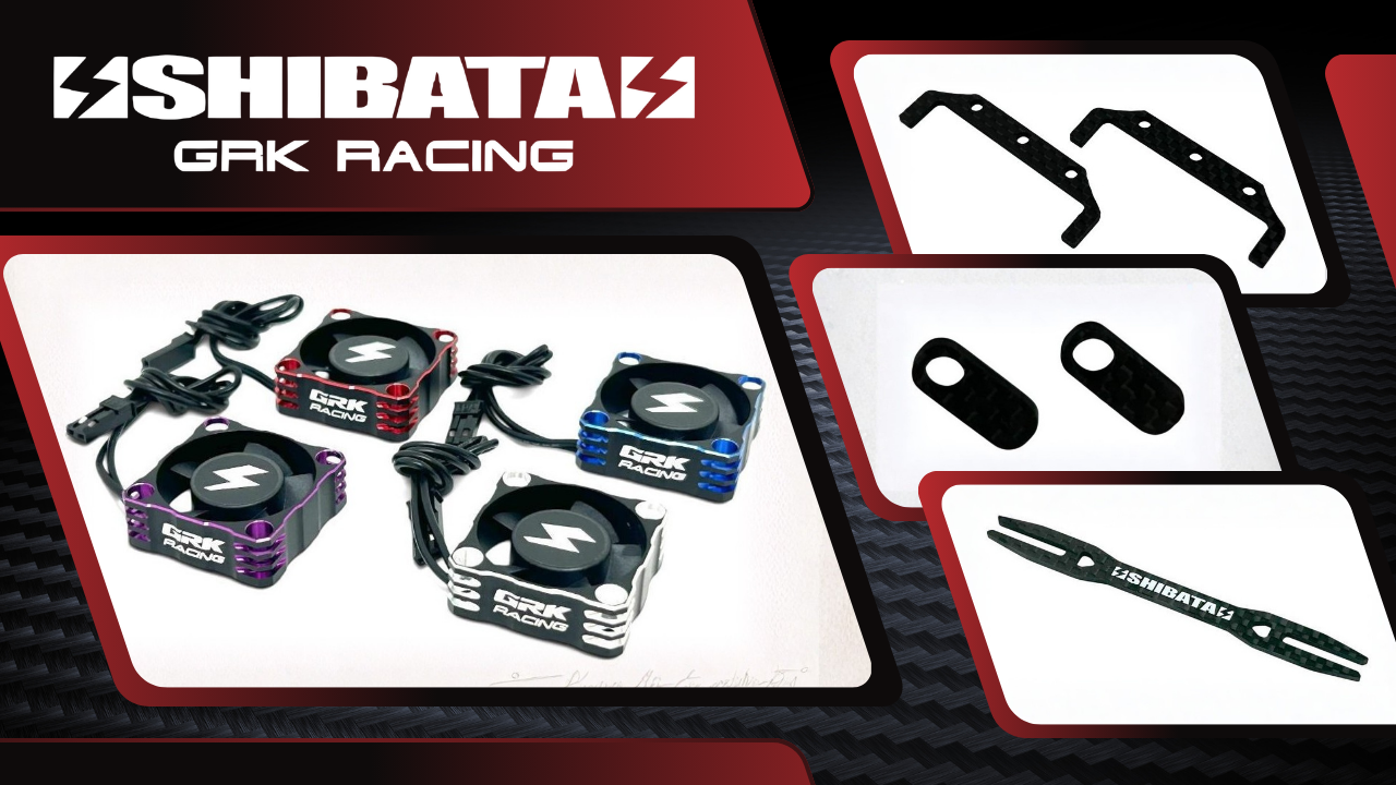New Pre Order from SHIBATA: GRK RACING Aluminum Cooling Fan with Mount Plate and Battery Holder