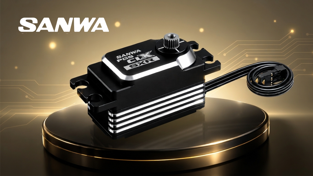 New Pre Order from Sanwa: PGS-CLX Servo Features Steel Final Gear and Aluminum Hybrid Gears