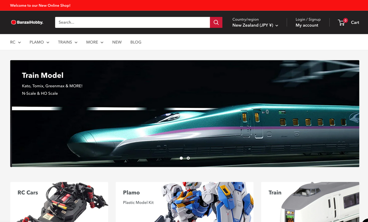 to our New Online Shop! BanzaiHobby