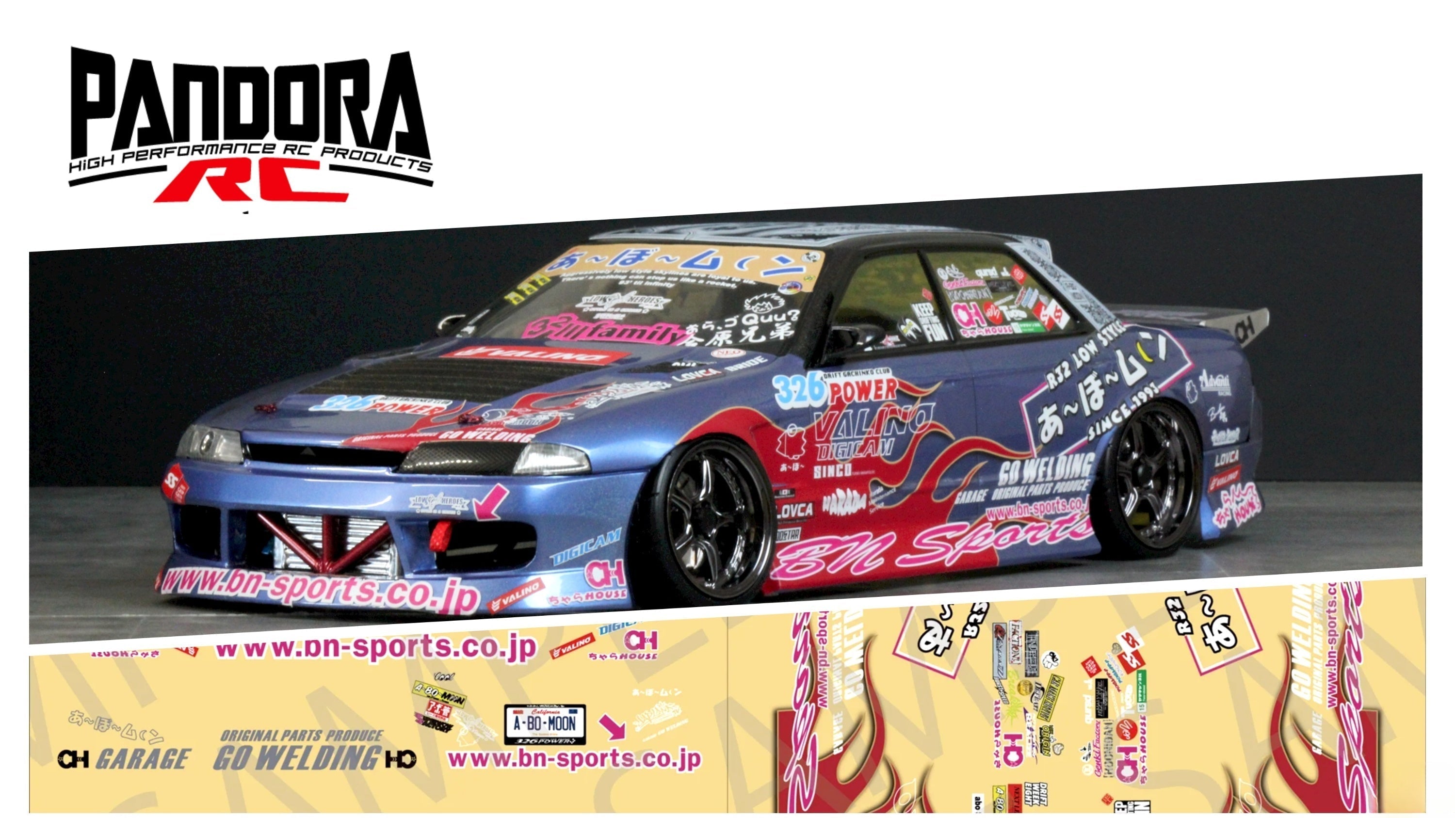 New Pre Order from Pandora RC: Bodylines and Letterforms—Where BN-Sports Meets ABoMoon Graphics