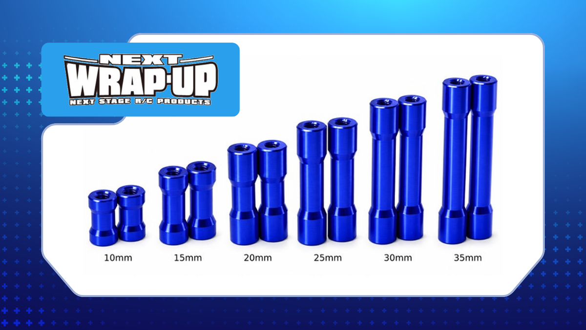 New Pre Order from Wrap-Up Next: Blue Aluminum Posts for Battery Holders and Custom Mounting