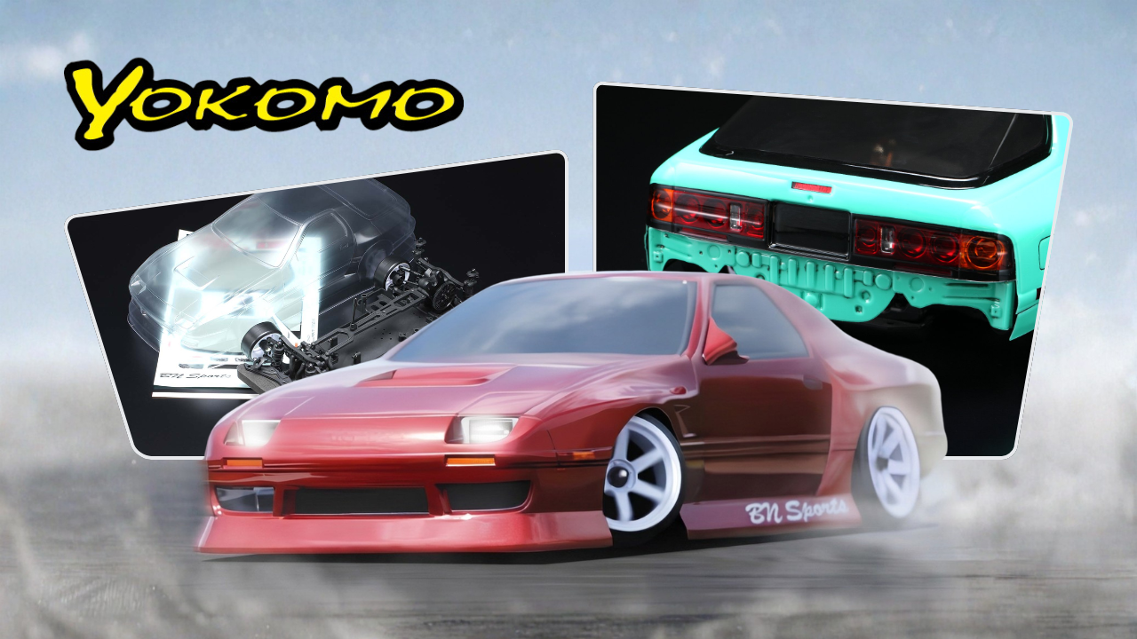 New Pre Order from Yokomo: Drift Package 2WD BN Sports Mazda FC RX-7 Body Kit Offers Tuning Options