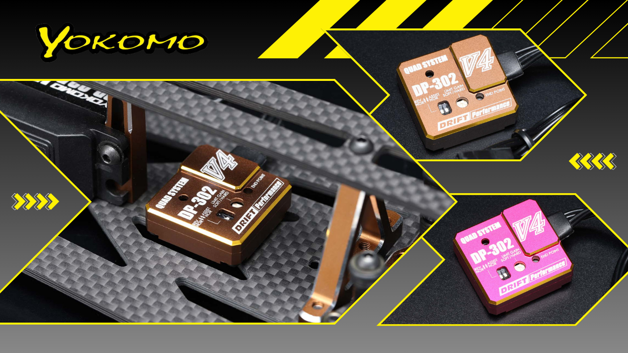 New from Yokomo: Drift Performer Steering Gyro Features ASSIST and NOR Driving Modes