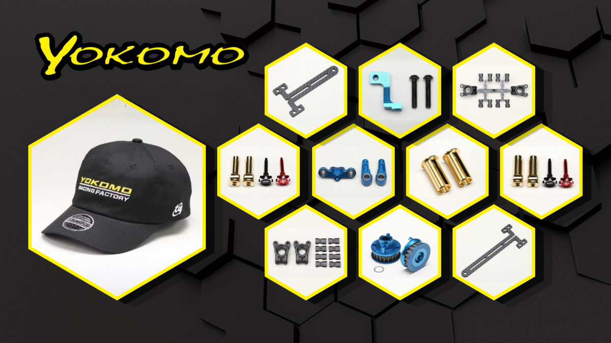 New from Yokomo: Optional Parts for RS2.0, SO3.0, and MO3.0, Plus Factory Team Cap