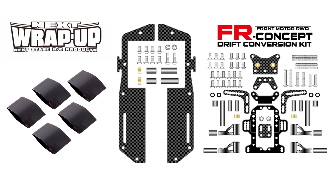 New from Wrap-Up Next : Ring-prevention heat shrink tube, Carbon Side Deck Set & Drift Conversion Kit