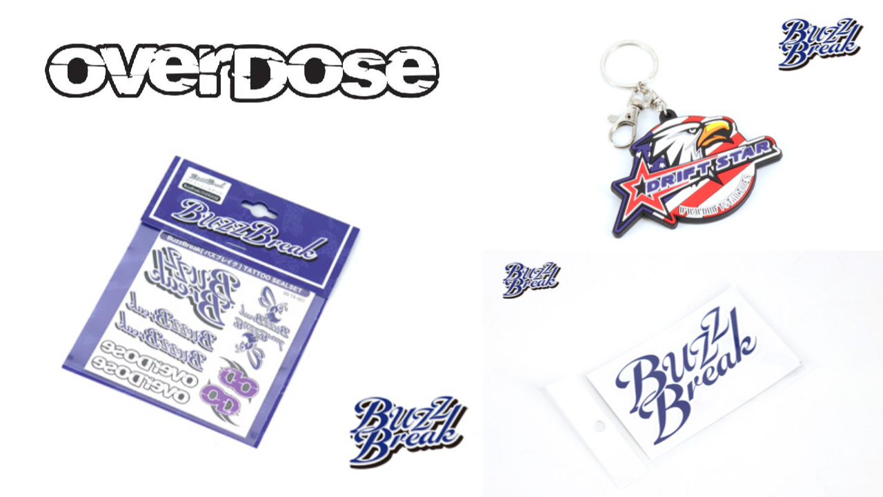 New Pre Order from OVERDOSE: Bold Designs Stickers, Key Holders, and More for RC Enthusiasts