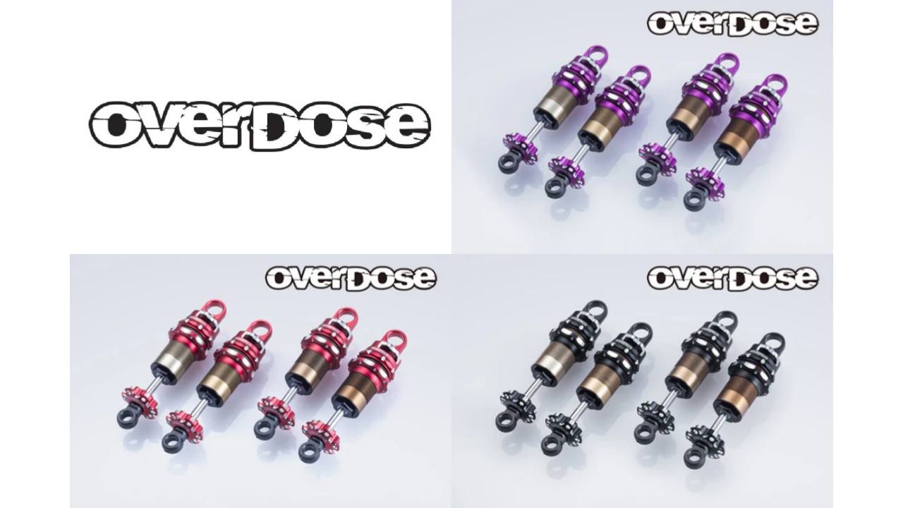 New from OVERDOSE: Upgrade Your RC Setup with High-Grade Adjustable Spec.4 Shock Sets