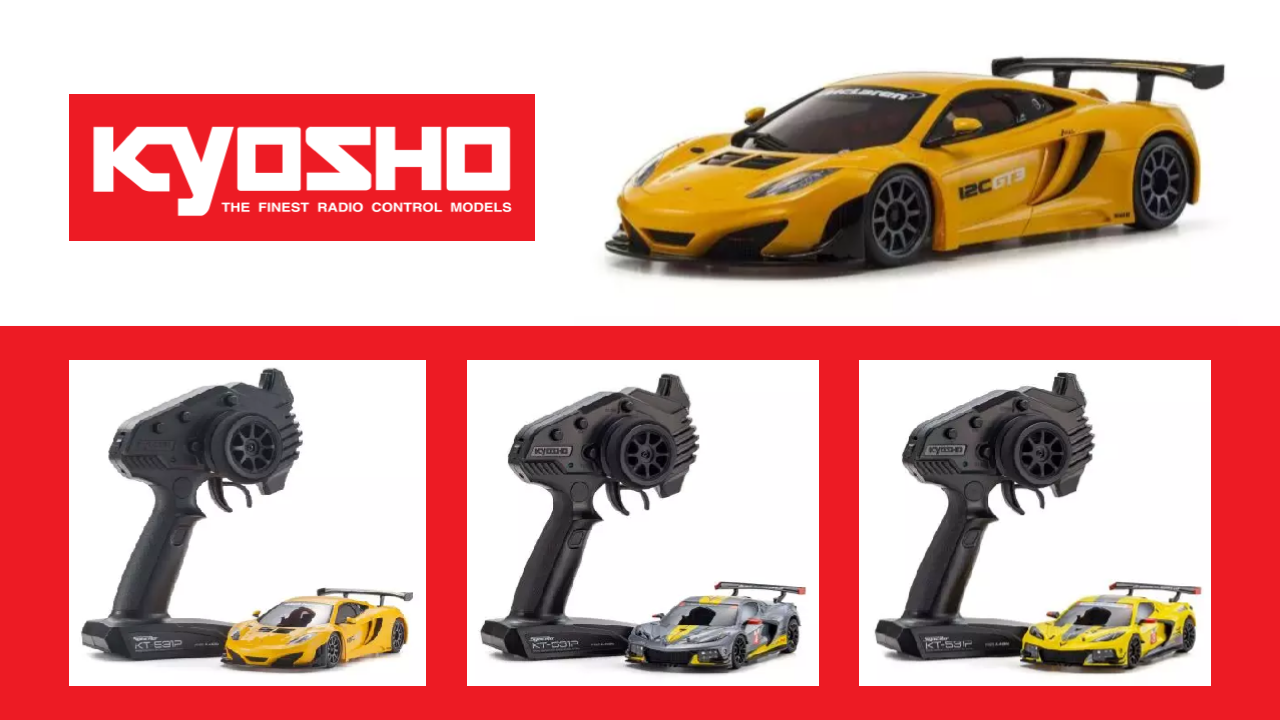 Fresh Arrivals from Kyosho: Corvette C8.R and McLaren 12C GT3 MINI-Z Readysets Lineup
