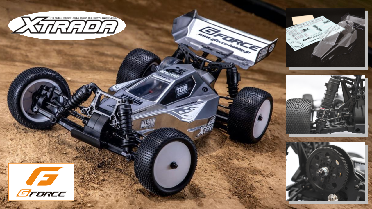 New from G-Force: XTRADA 4WD Buggy Kit and Complete Parts Selection for Competitive Racers