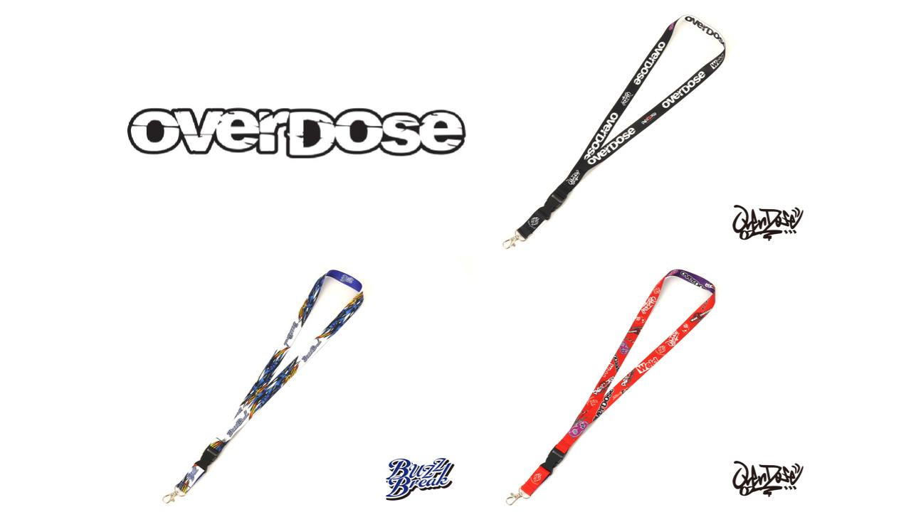 New Pre Order from OVERDOSE: Sleek and Comfortable BuzzBreak Neck Straps in Eye-Catching Color Combinations