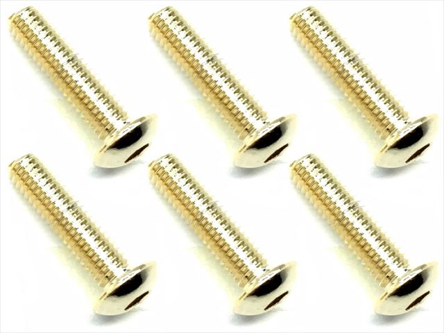 Square NSR-312G 3×12 Stainless steel hex Pan Head Screw (6 pcs.) 24K gold plating - BanzaiHobby