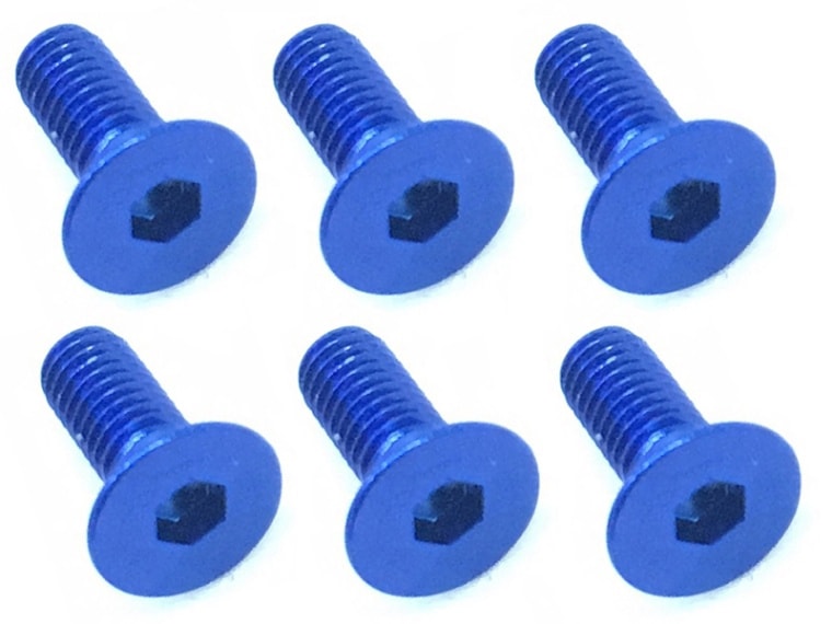 Square SAX-308BY 3x8 Hex Head Screw (Dark Blue/6 pieces) - BanzaiHobby