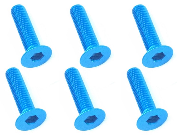 SQUARE SAX-314TB 3x14 Hexagonal Countersunk Screw (Light Blue/Pack of 6)