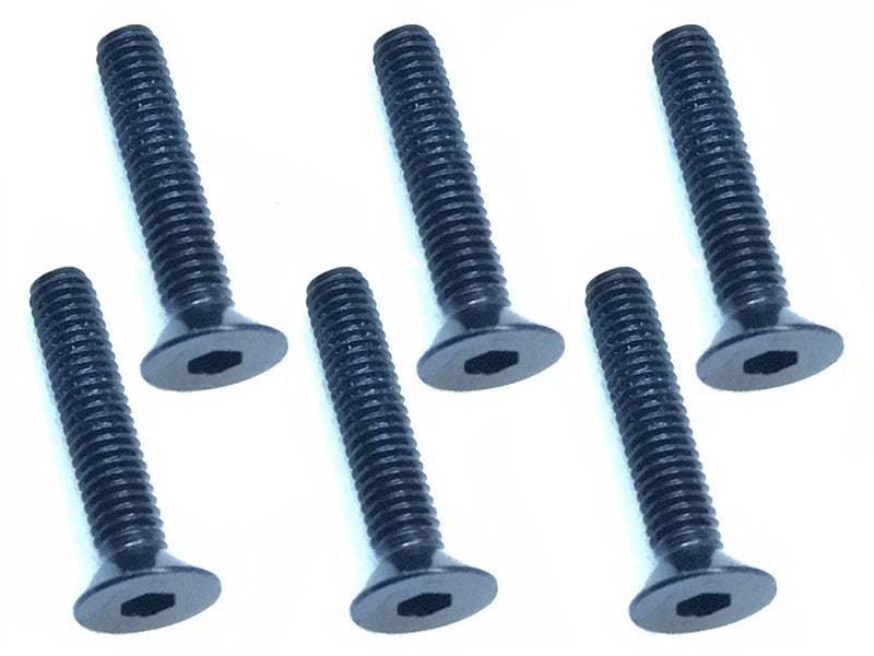 Square SAX-315BK 3x15 Hex Countersunk Duraluminum Screws (Black/6 pieces)