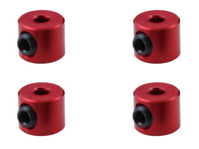 Square SGX-17R Aluminum cage stopper red 4pcs - BanzaiHobby