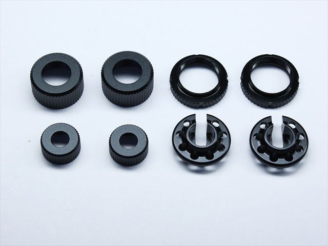 Square TGE-112BK Aluminum Parts Set for TRF Damper (Black) Tamiya General Purpose