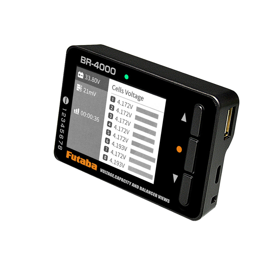 Futaba 00107318-1 BR-4000 Battery Checker with Cell Balance Correction