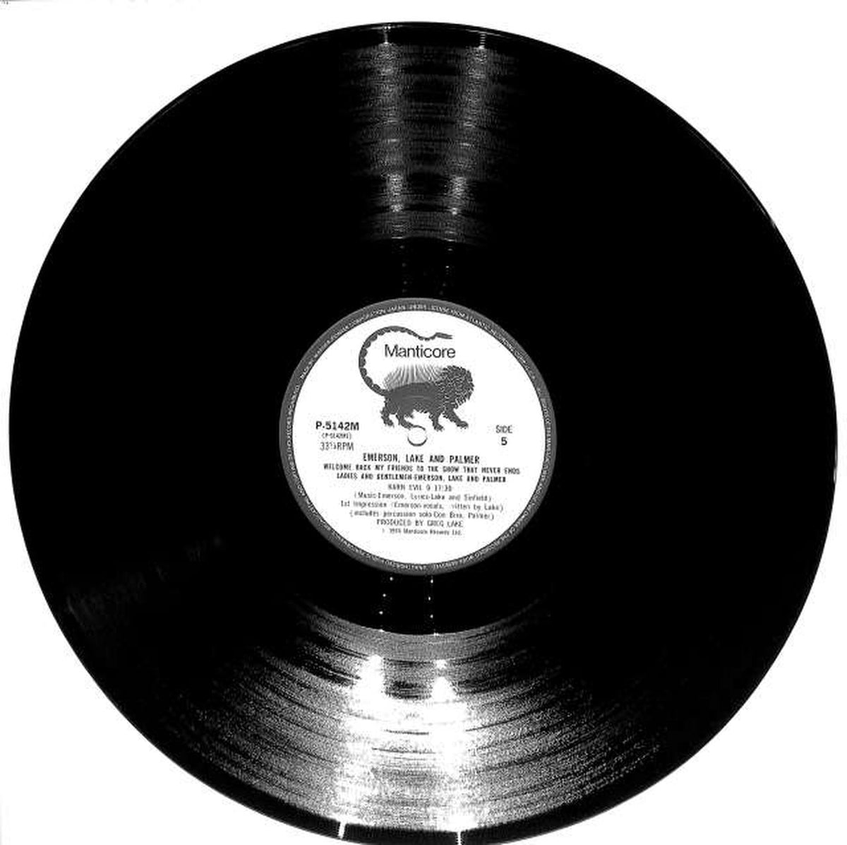 Warner Pioneer Emerson Lake & Palmer 'Ladies & Gentlemen' P-5140~2M
