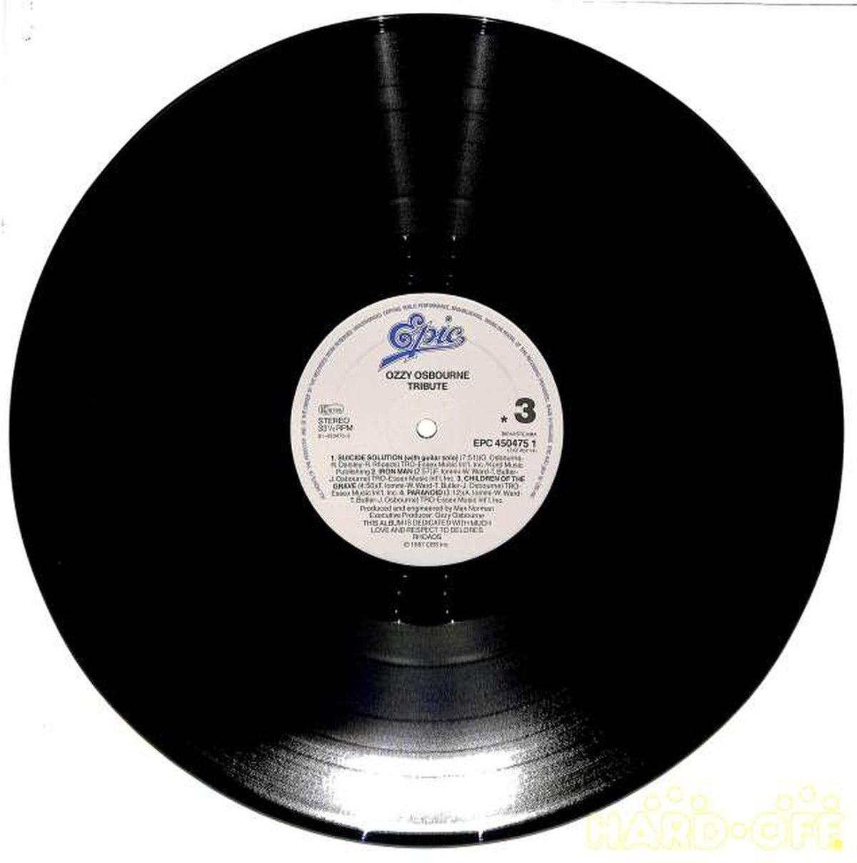 Epic (Imported, Dutch) Ozzy Osbourne "Tribute Randy Rose" EPC-450475-1 2LP