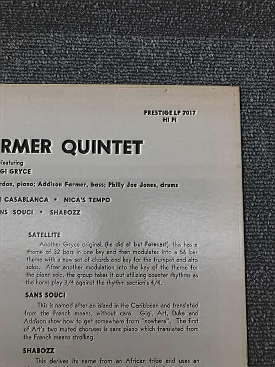 VICTOR MUSICAL INDUSTRIES INC JAZZ/fusion ART FARMER QUINTET