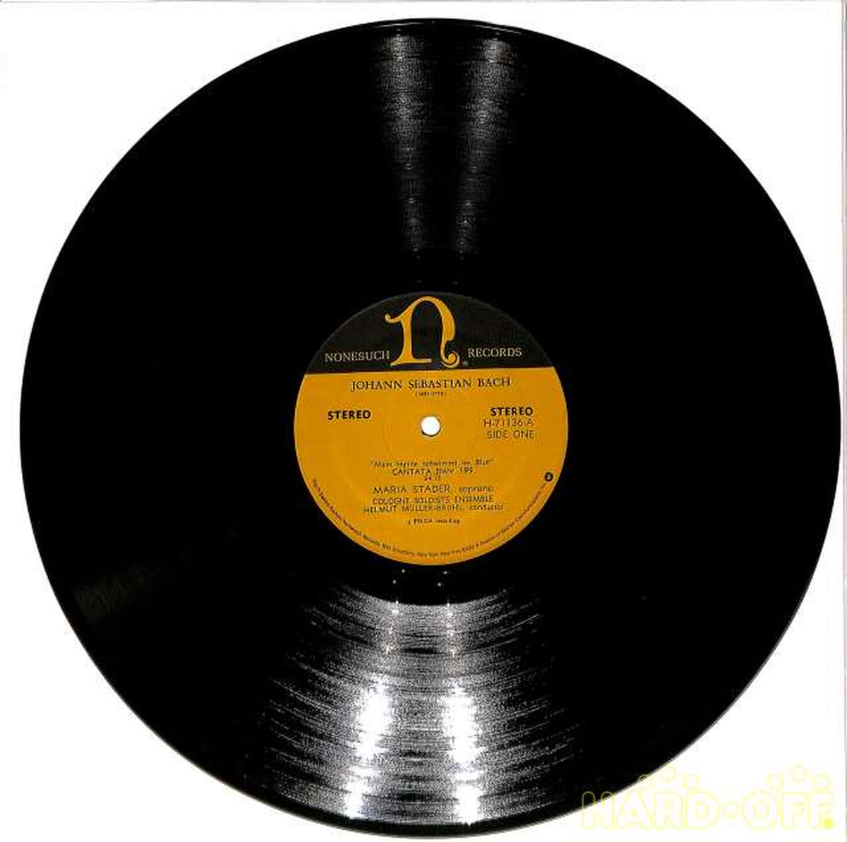 Non-Satch (imported, rice) Bach Cantata No. 199, 209 Stader H-71136 Cut Disc