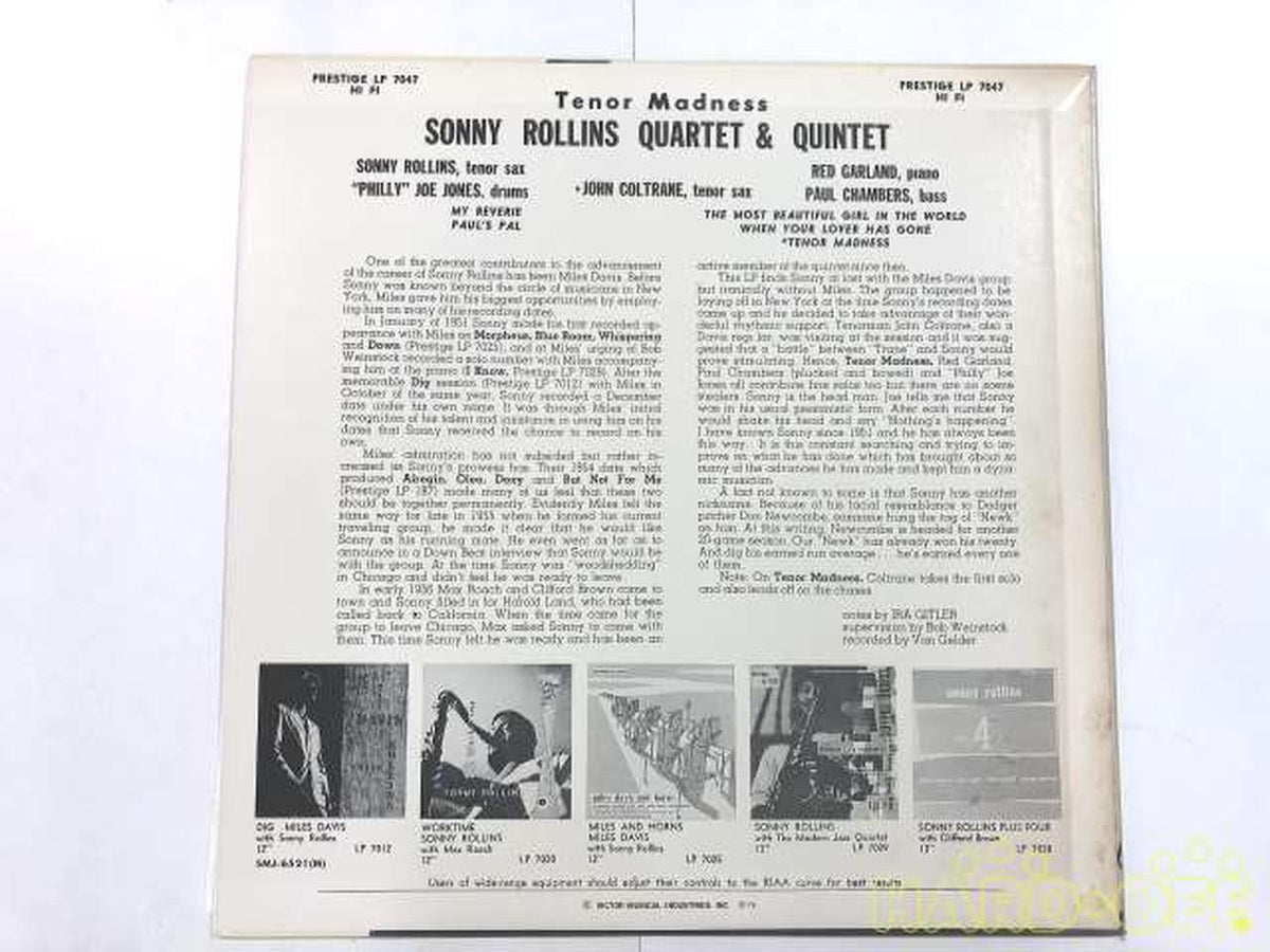 － SONNY ROLLINS/ TENOR MADNESS LP-7040