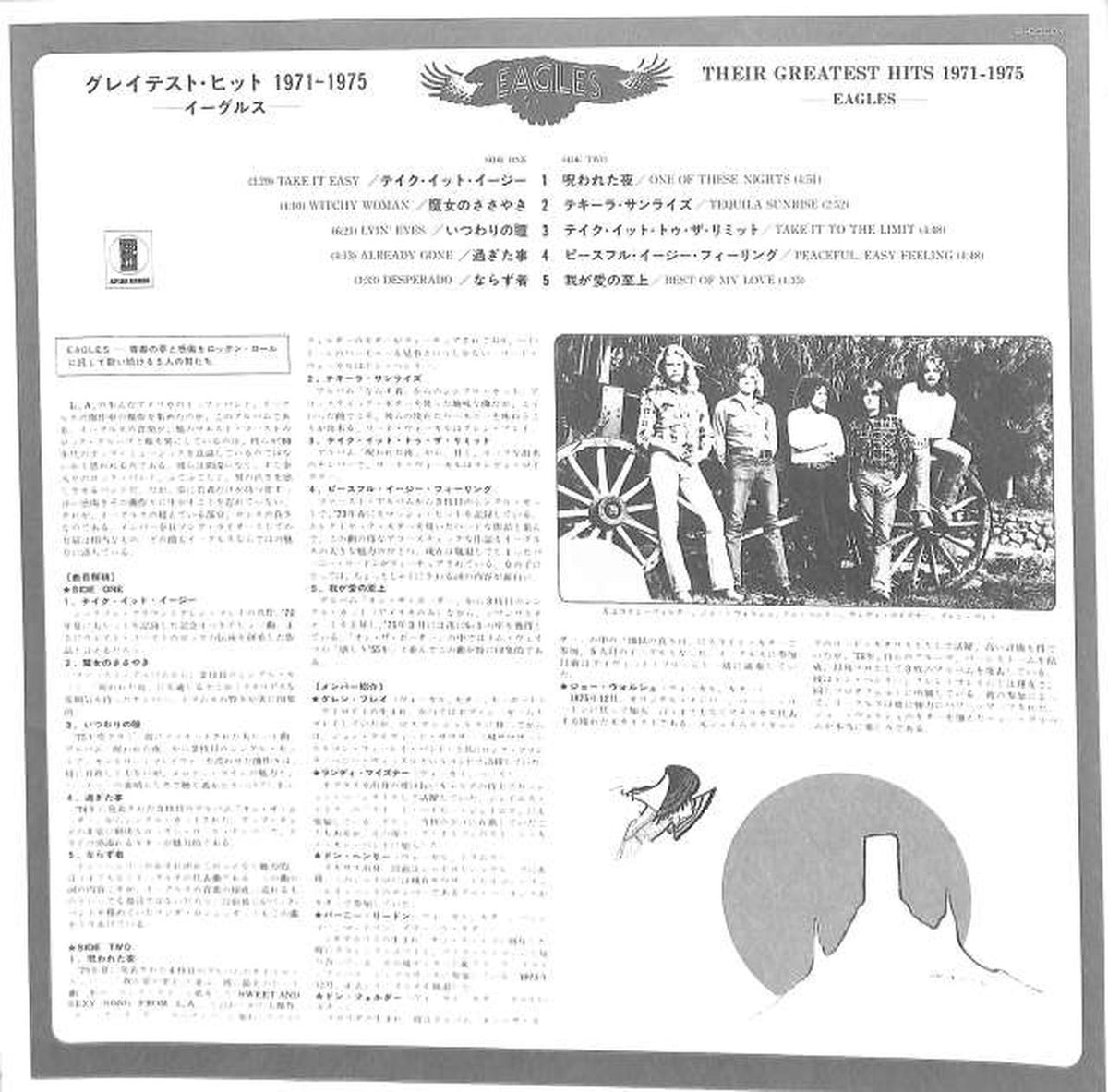 Warner Pioneer Eagles 'Greatest Hits 1971~1975' P-6560Y
