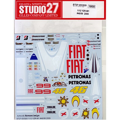 Studio27 DC820 1/12 Yamaha YZR-M1 #46/#99