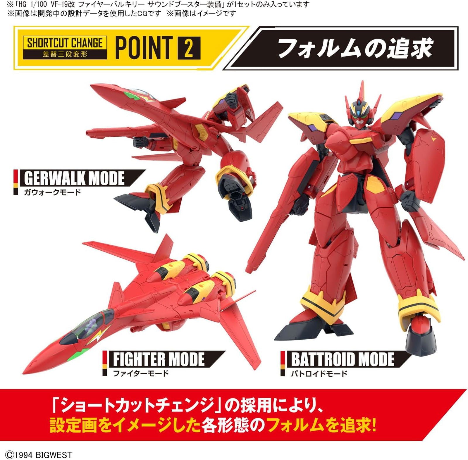 Bandai HG Macross 7 VF-19 Kai Fire Valkyrie Sound Booster Equipment, 1/100 Scale - BanzaiHobby