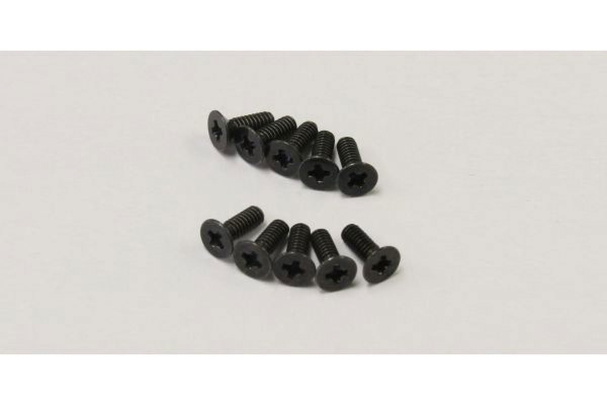 Kyosho 1-S32006 Flat Head Screw(M2x6/10pcs) - BanzaiHobby