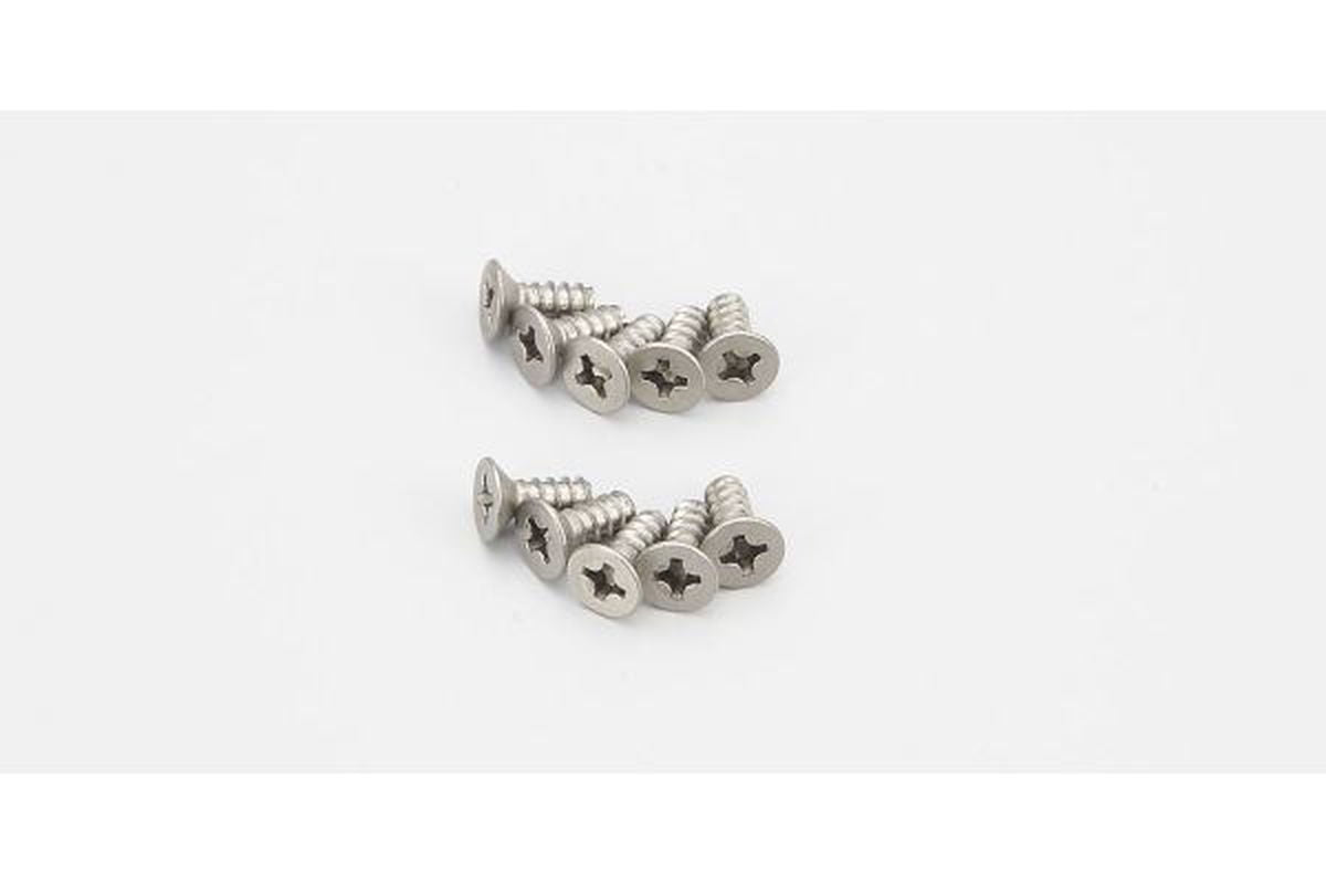 Kyosho 1-S33008TPT TP Flat Head Screw(Titanium/M3x8/10pcs) - BanzaiHobby