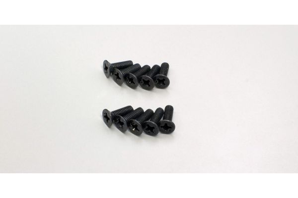 Kyosho 1-S33010 Flat Head Screw(M3x10/10pcs) - BanzaiHobby