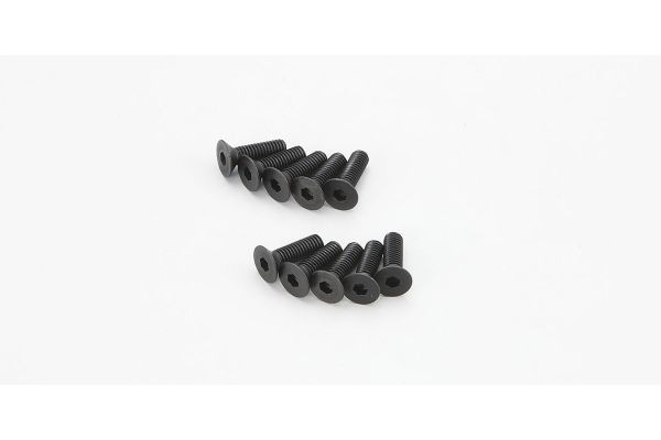 Kyosho 1-S33010H Flat Head Screw(Hex/M3x10/10pcs) - BanzaiHobby