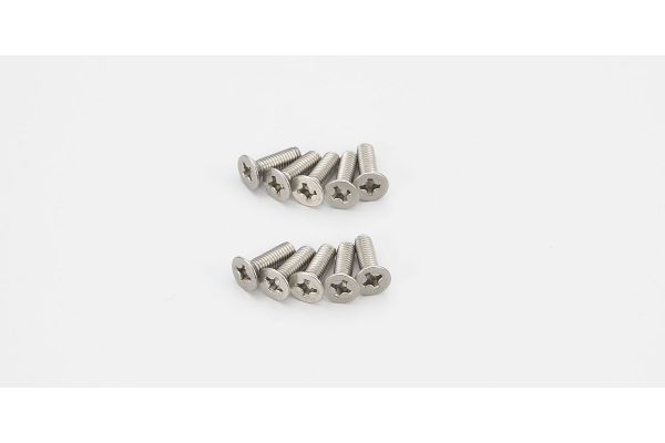 Kyosho 1-S33012T Flat Head Screw(Titanium/M3x12/10pcs) - BanzaiHobby