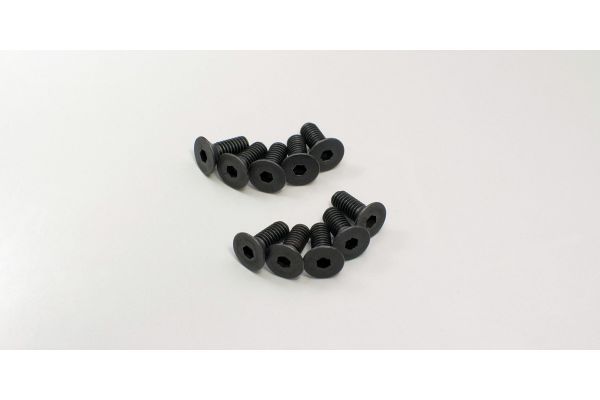 Kyosho 1-S34010H Flat Head Screw(Hex/M4x10/10pcs) - BanzaiHobby