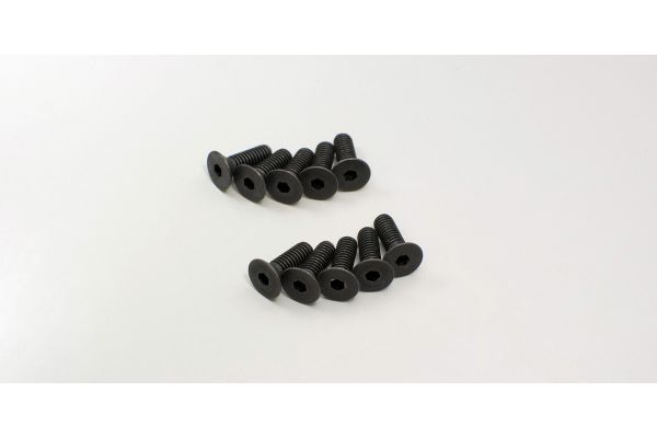 Kyosho 1-S34012H Flat Head Screw(Hex/M4x12/10pcs) - BanzaiHobby