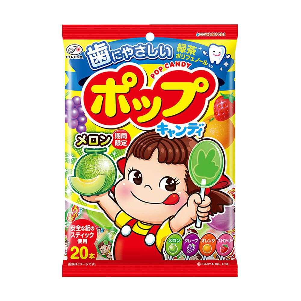 Fujiya Peko-Chan Fruit Lollipop Set, 1 box (6 packs)