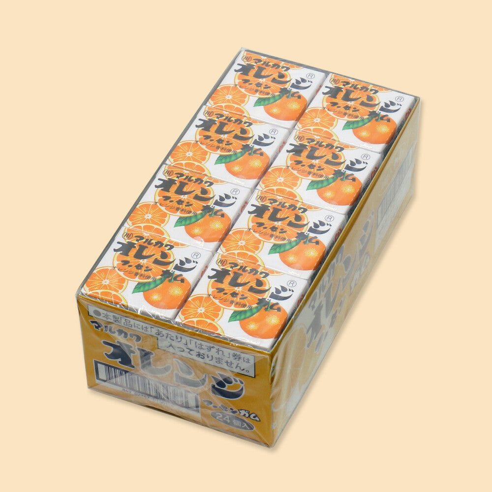 Marukawa Fusen Gum - Orange, 1 box (24 packs)
