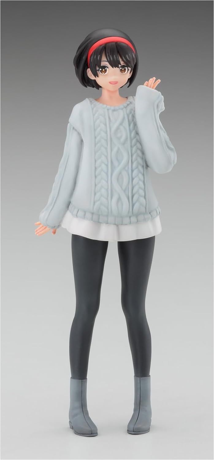 Hasegawa 1/12 Egg Girls Collection No.43 Rei Hasumi (Plain Clothes) Unpainted Resin Kit SP594 - BanzaiHobby