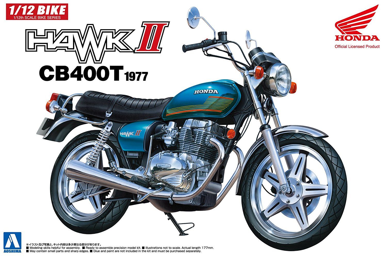 Aoshima 1/12 Honda Hawk II CB400T - BanzaiHobby