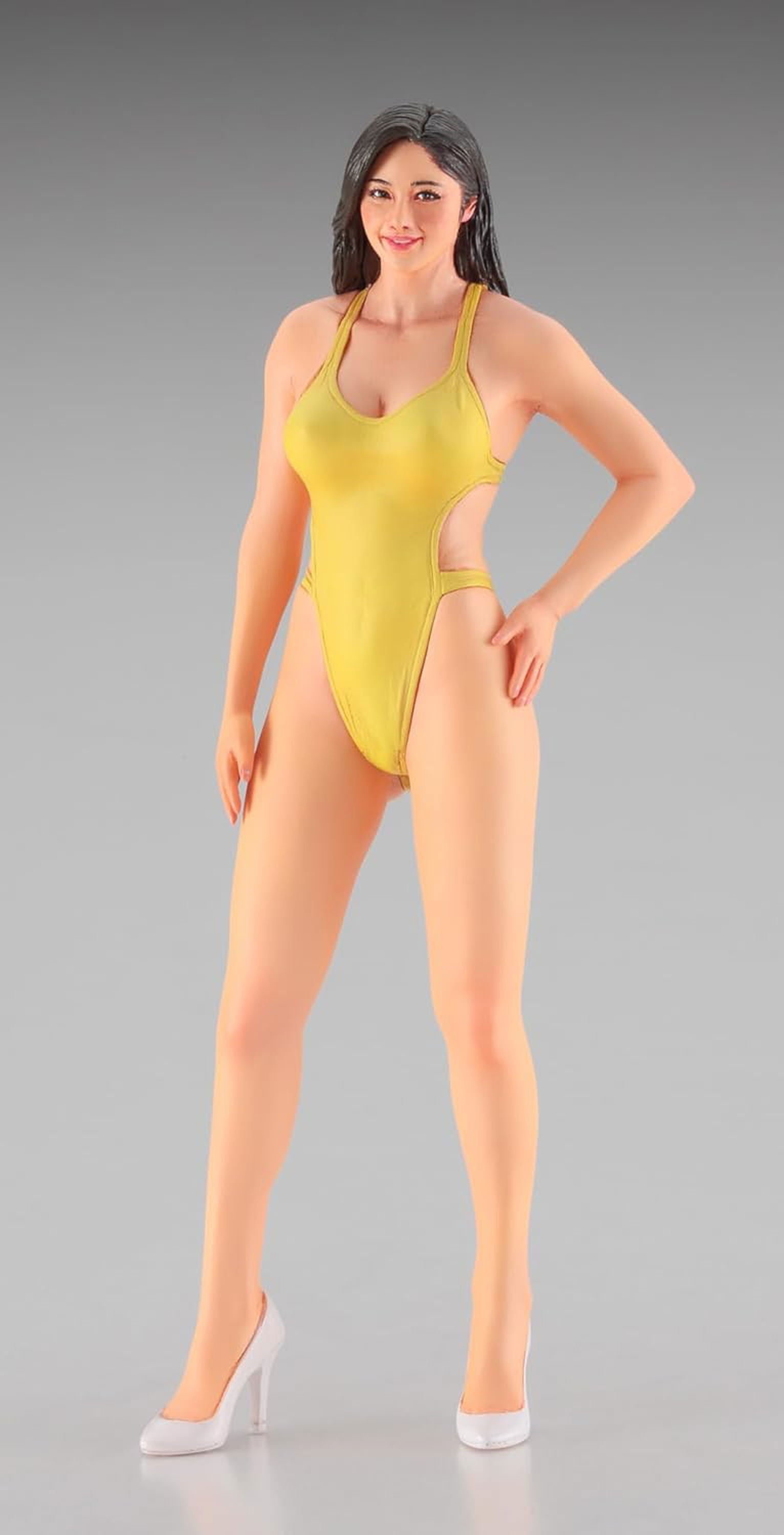 Hasegawa SP572 1/12 Real Figure Collection No.35 80's Campaign Girl Unpainted Resin Kit - BanzaiHobby