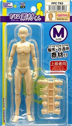 Hobby Base PPC-T63 1/12 Sozai-kun M Size Light Flesh - BanzaiHobby