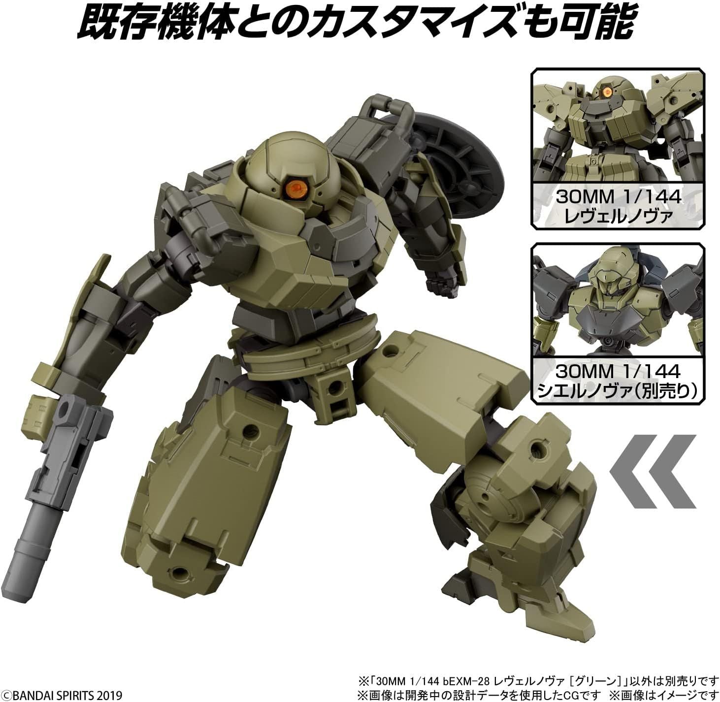 Bandai 1/144 30MM bEXM-28 Revernova [Green] - BanzaiHobby