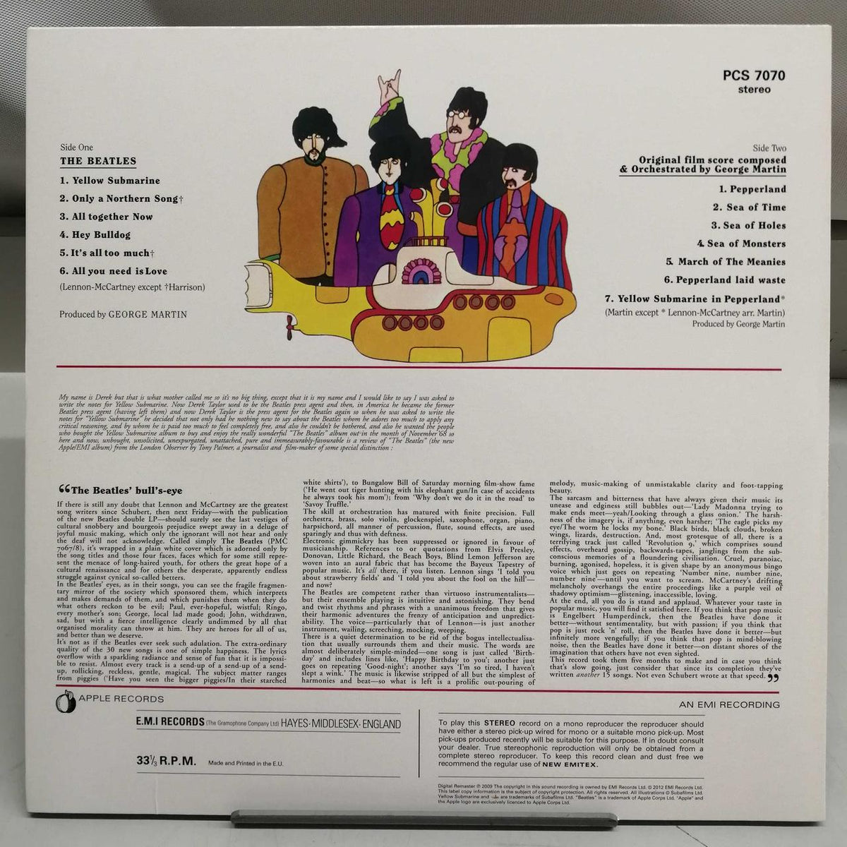 THE BEATLES Record: YELLOW SUBMARINE
