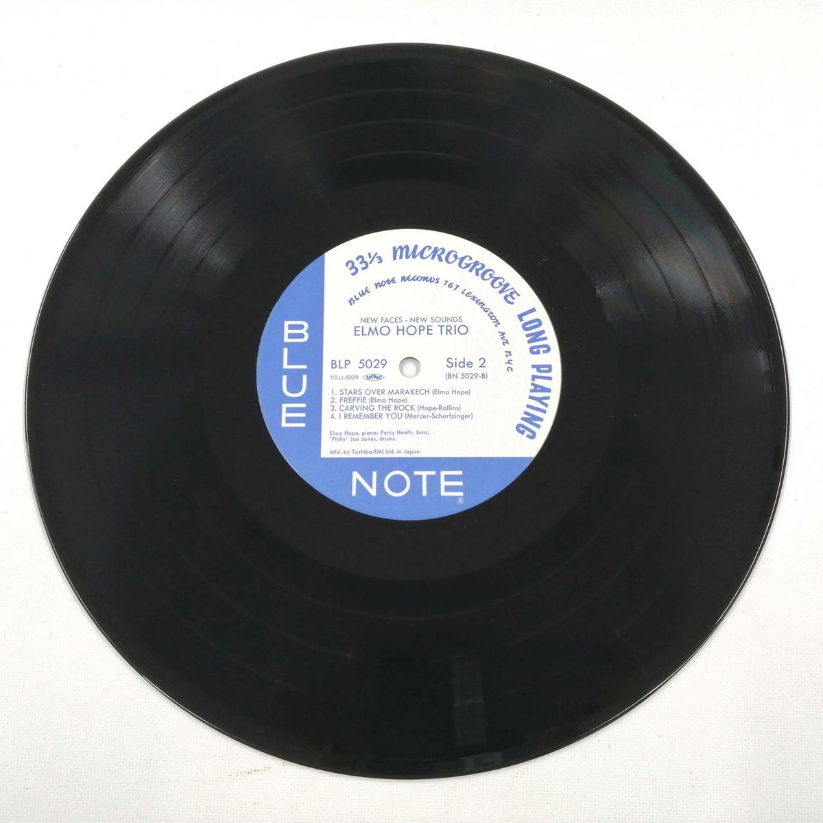 TOSHIBA EMI 10-inch LP Record Introducing The Elmo Hope Trio