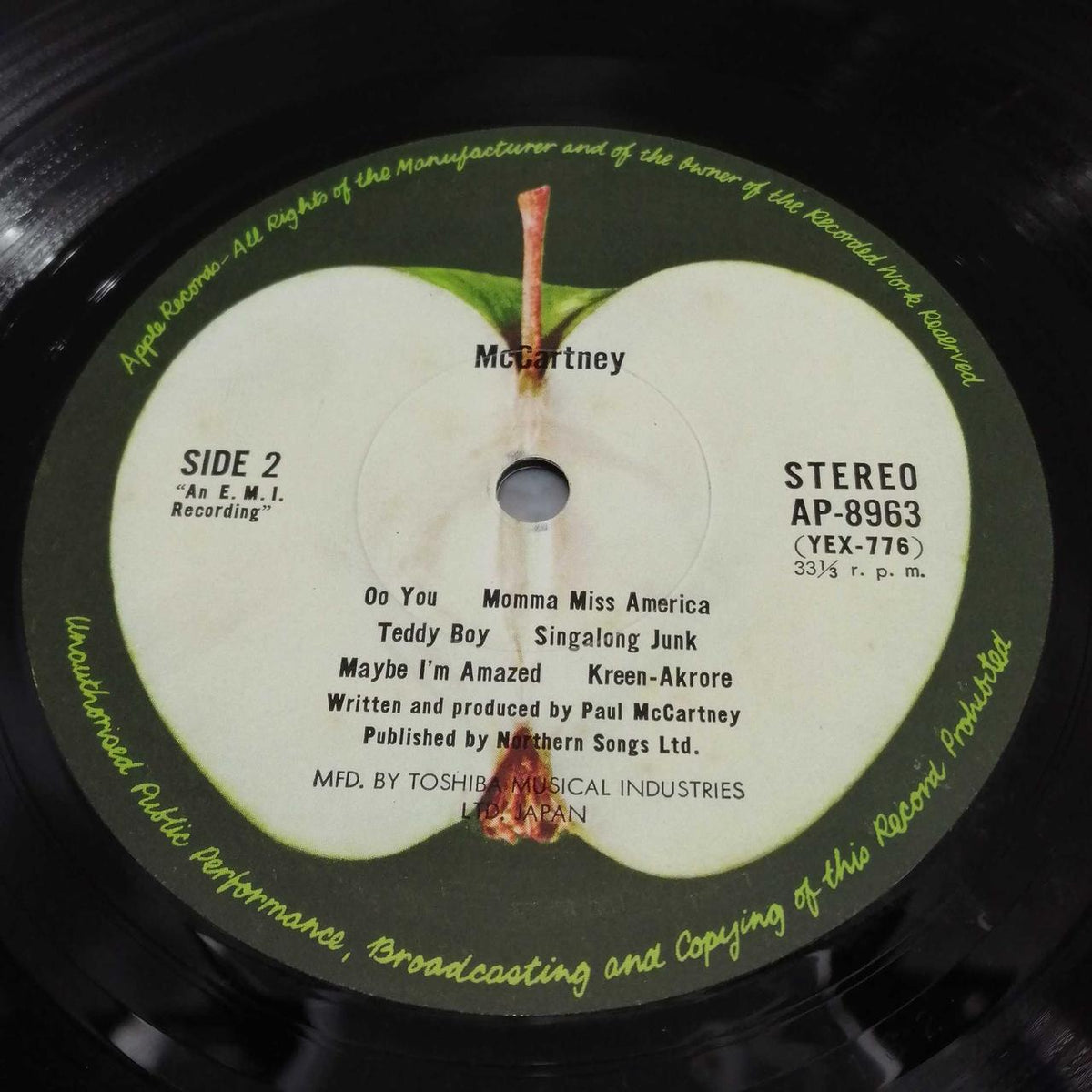 Apple Records MCCARTNEY AP-8963