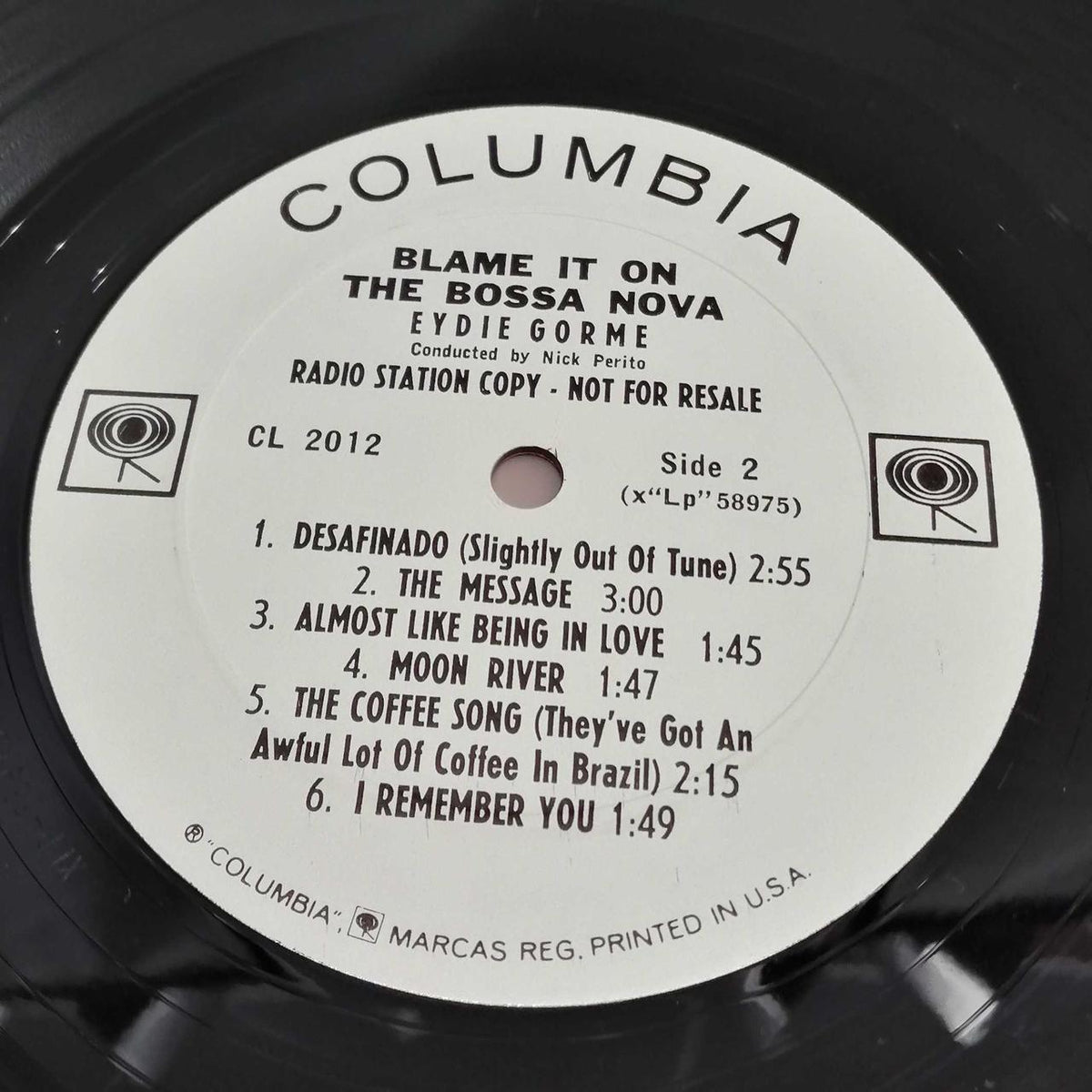 COLUMBIA Records EYDIE GORME BLAME IT ON THE BOSSA NOVA